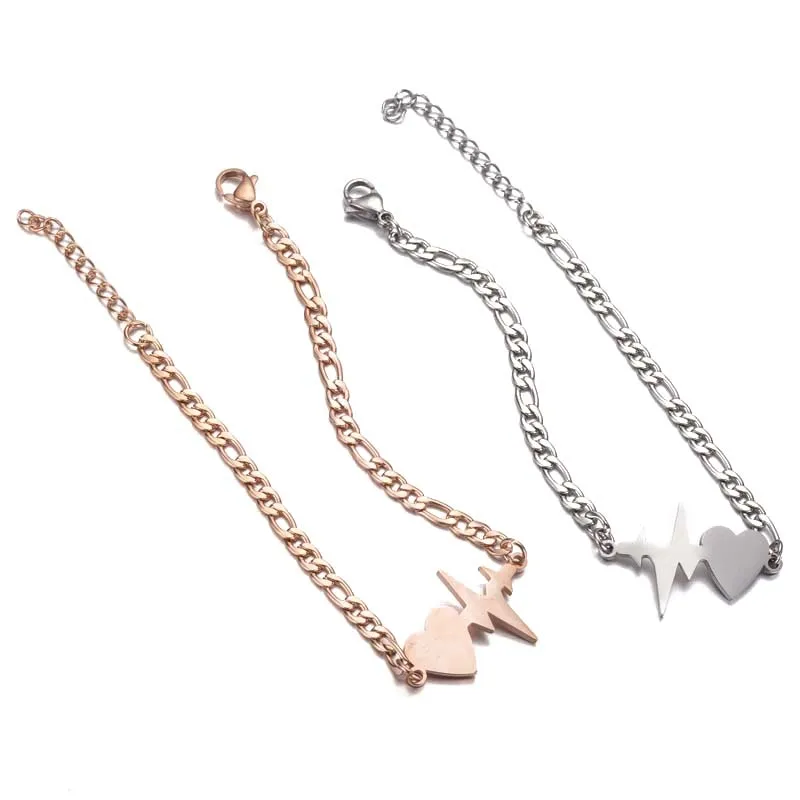 Женский браслет с сердечком FENGLI браслеты для электрокардиограммы подарки на