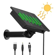 Outdoor Solar Surveillance 4G Router Power 4W Solar Panel 5V/12V For Phone Security Camera Solar Charger Built-in 6PCS Battery