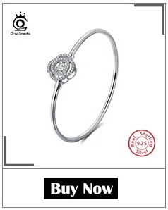 ORSA JEWELS, настоящее 925 пробы, серебряные женские браслеты и браслеты, AAA кубический циркон, идеальная полировка, Модный женский браслет, ювелирное изделие SB11