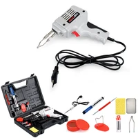 electrical soldering iron gun hot air heat gun hand welding tool with solder wire welding repair tools kit eu 220v 100w
