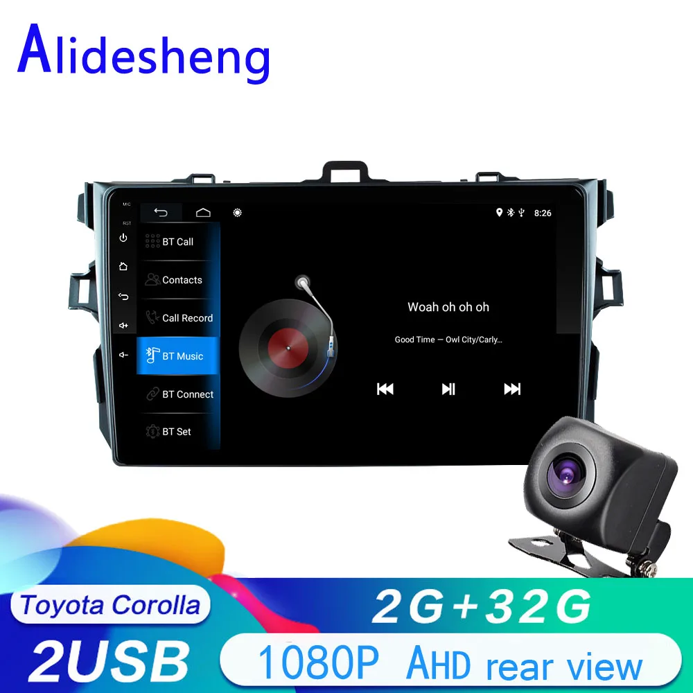 Автомобильный мультимедийный плеер 2 Гб ОЗУ Android 9 0 DVD для Toyota Corolla E140 150 2006 2007 2009 2010