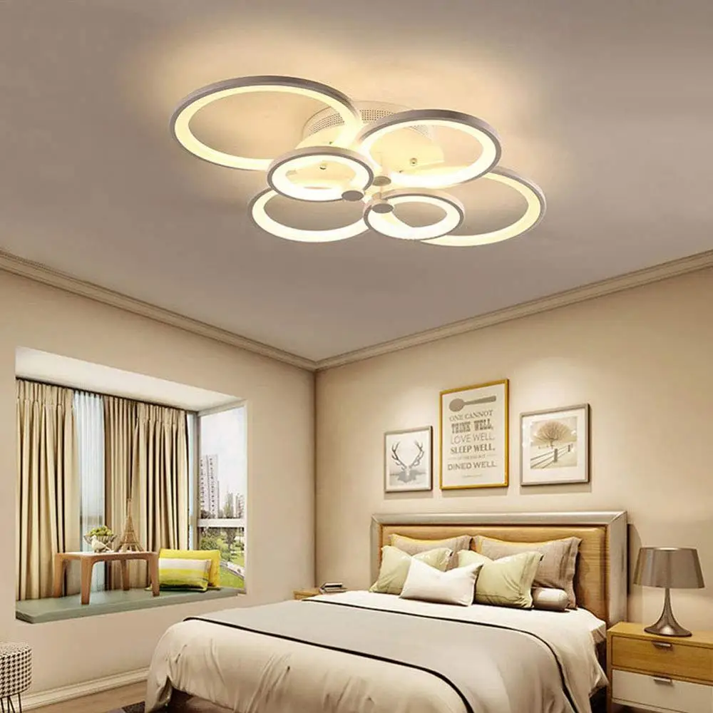 Потолочная люстра светодиодная с двойным свечением для гостиной спальни