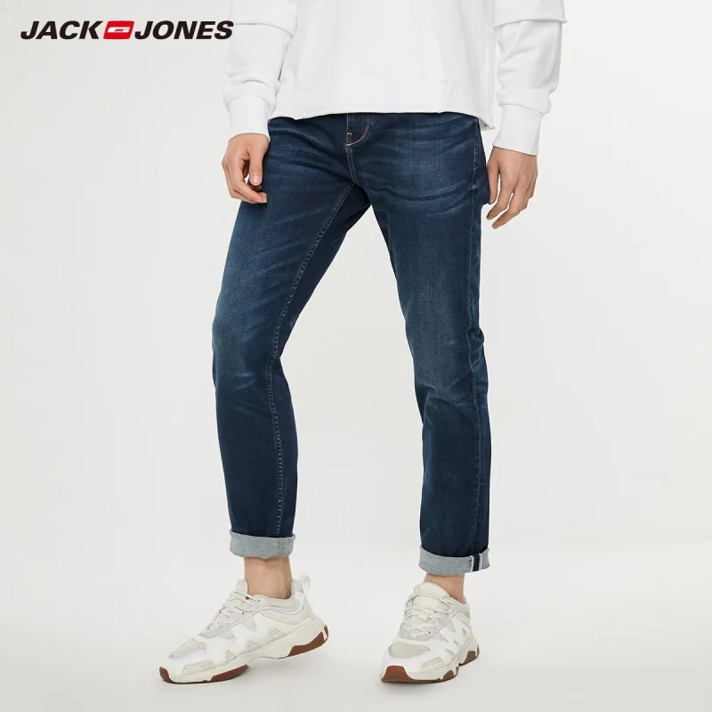 JackJones мужские хлопковые джинсы стрейч джинсовые брюки Мужская Уличная одежда