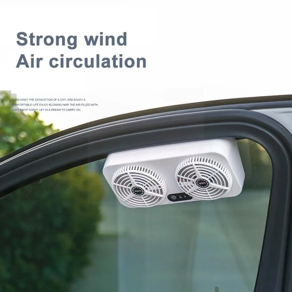 

Car Fan Car Window Windshield Auto Air Vent Cooling Cooler Fan Ventilation Conditioner Radiator Air H3H5