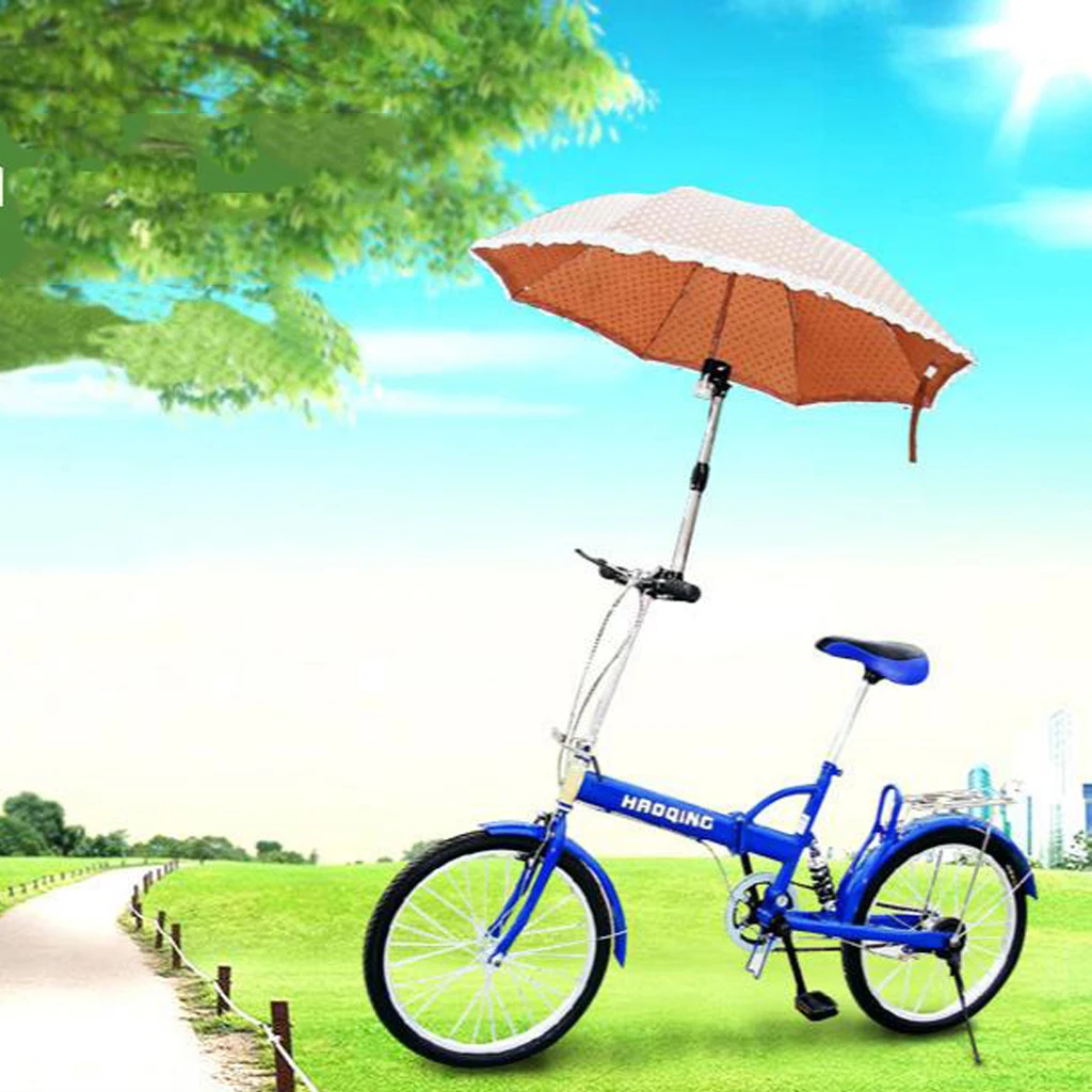 

Adjustable Bike Umbrella Holder Folding Pram Trolley Parasol Stand Support Bicycle Folding Telescopic Parasol Mount Bracket