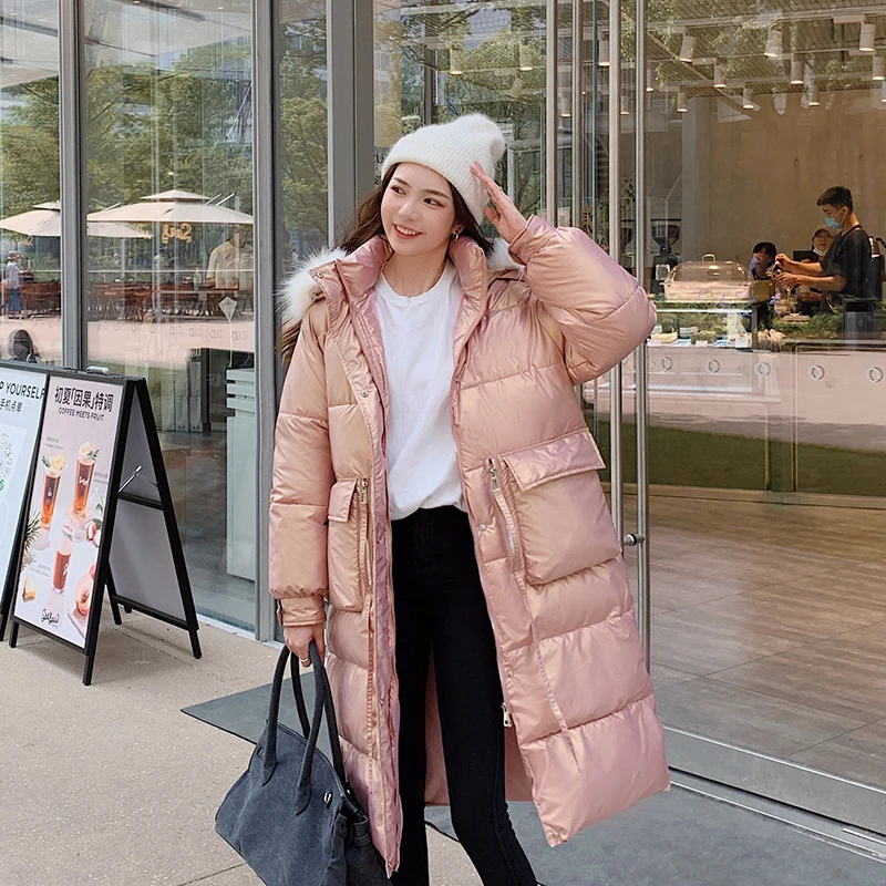 New 2022  Winter Women Jackets coats Brand Hooded Parka Women Female Overcoat Fur Collar Plus Size