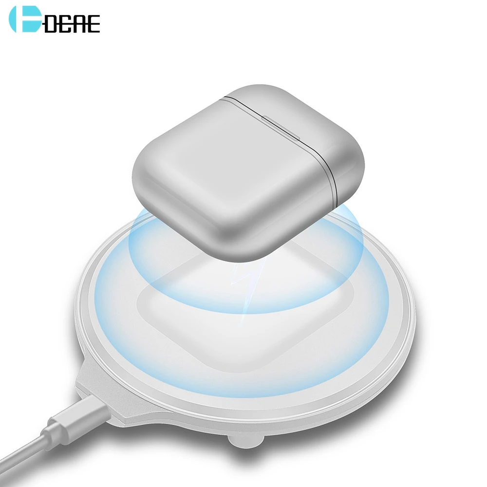 DCAE Bluetooth наушники Qi Беспроводное зарядное устройство док станция для Apple Airpods 2 Pro