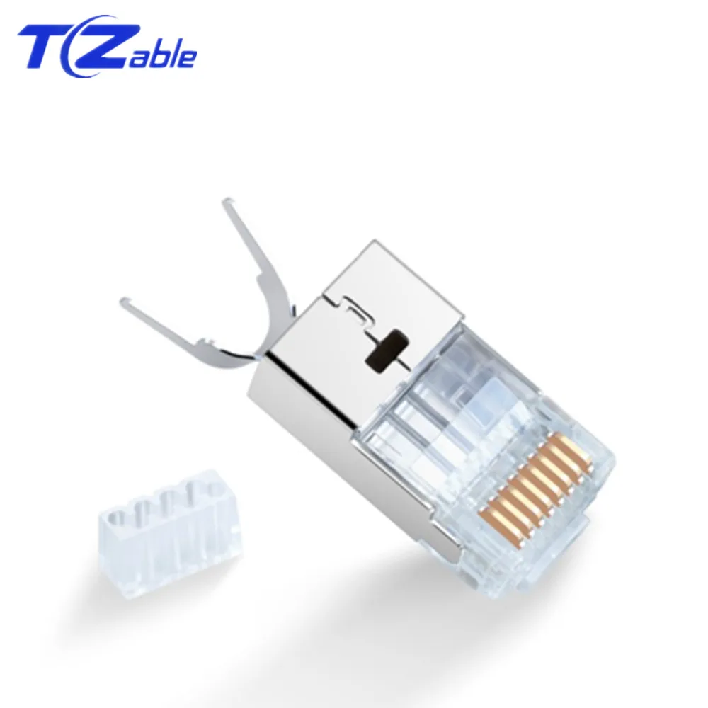 Позолоченный сетевой Ethernet Кабель 50U Cat7 10 Гбит/с 8p8c Cat 7 металлический Модульный