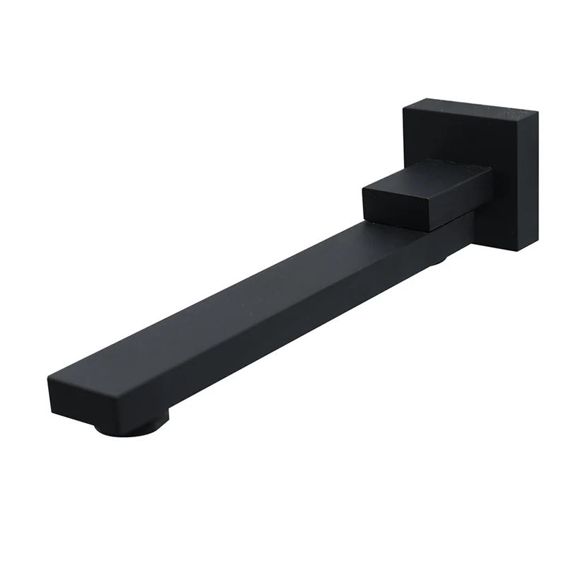 Square black 180 градусов кран для ванной комнаты, латунный хромированный кран для душа, ванной, душевой кран, Круглый или квадратный кран - Цвет: Square black