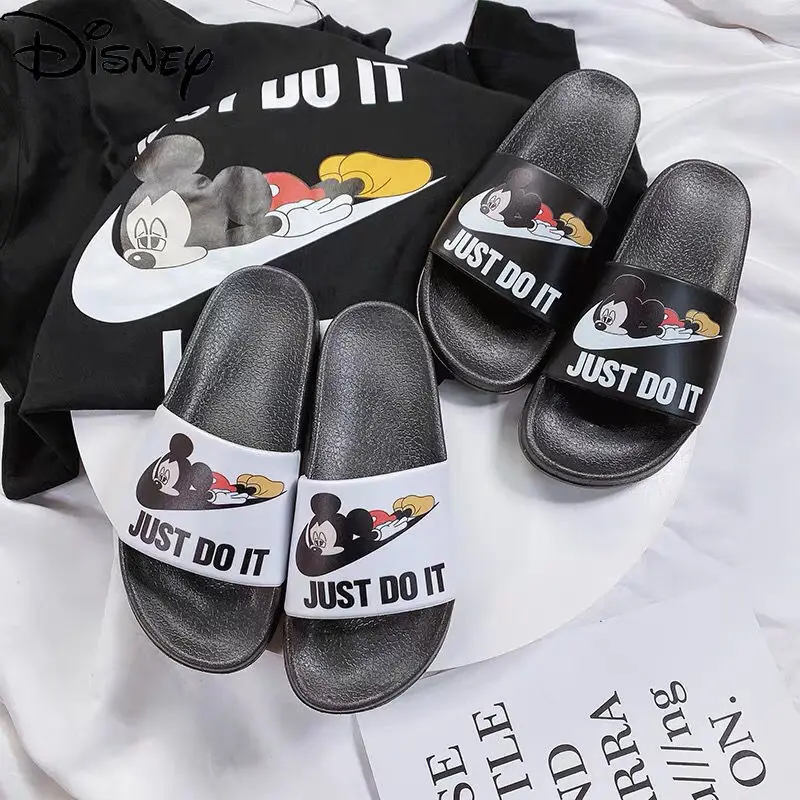 

Disney New Cartoon Stitch Slippers Female Male Summer Indoor Couple Home Bath Sandals and Slippers