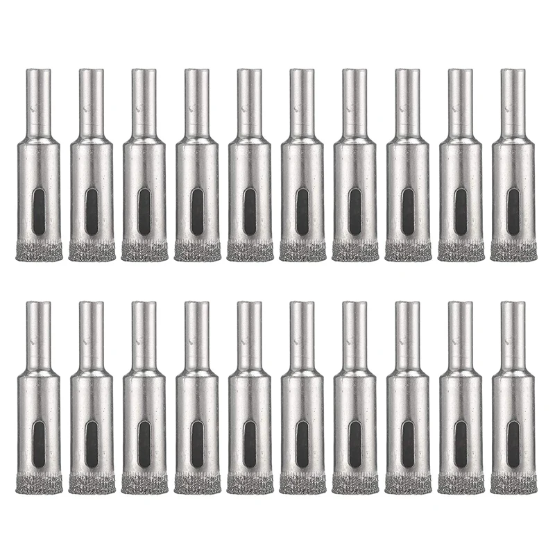 

20 Pcs 1/2 Inch Diamond Drill Bits Diamond Hole Saws Hollow Core Diamond Coated Drill Bits Set Extractor Remover Tools