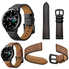 Кожаный ремешок для Samsung Galaxy Watch 4 Classic 46 мм 42 мм, браслет для Galaxy Watch 4 44 мм 40 мм, Galaxy Watch 3 45 мм 41 мм