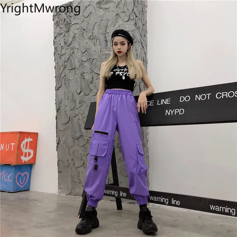 Спортивный костюм Techwear Женский брюки-карго с завышенной талией узкий модный
