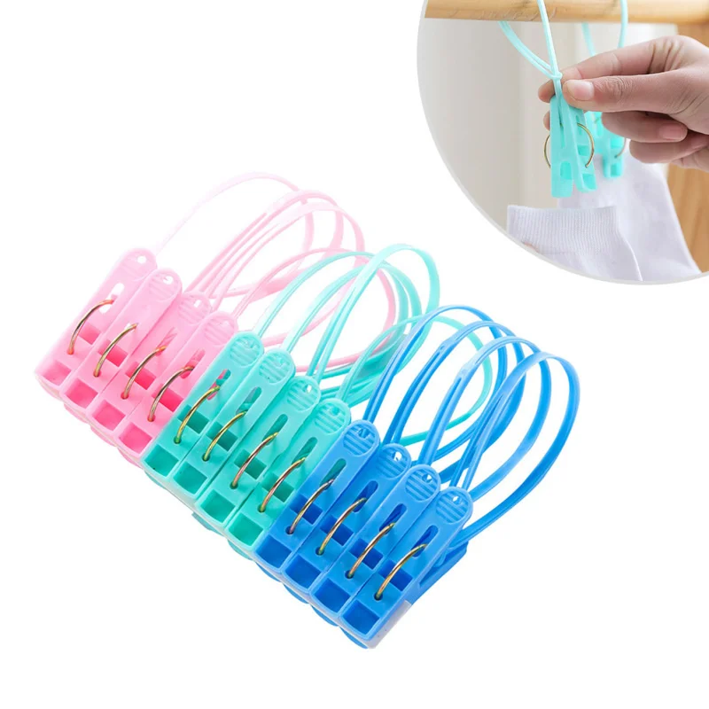 

24pcs Mixed Color Plastic Clothes Pegs Hanging Clothes Pins Beach Towel Clips Household Clothespins Wholesale