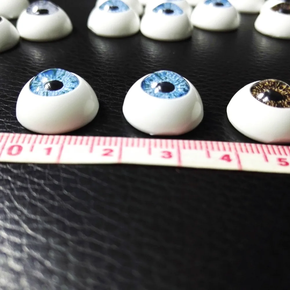 

12pcs(6pairs) 16mm Doll Eyeballs Half Round Acrylic Eyes for DIY Doll Bear Crafts Mix Color Plastic Doll EyeBall Doll Toy Parts