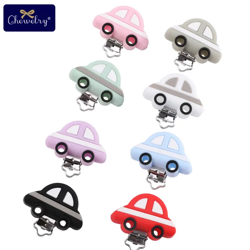 

10pcs Silicone Pacifier Clip Baby Teether Car Metal Clip DIY For Pacifier Clips Chains Teething Accessories Nipple Dummy Holder