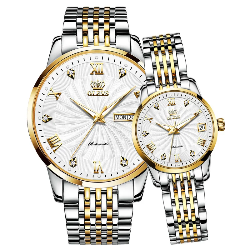 

Olevs Brand Watch One Automatic Mechanical Watch Fashion Waterproof Couple Watch Men's and Women's Watch Holiday Gift