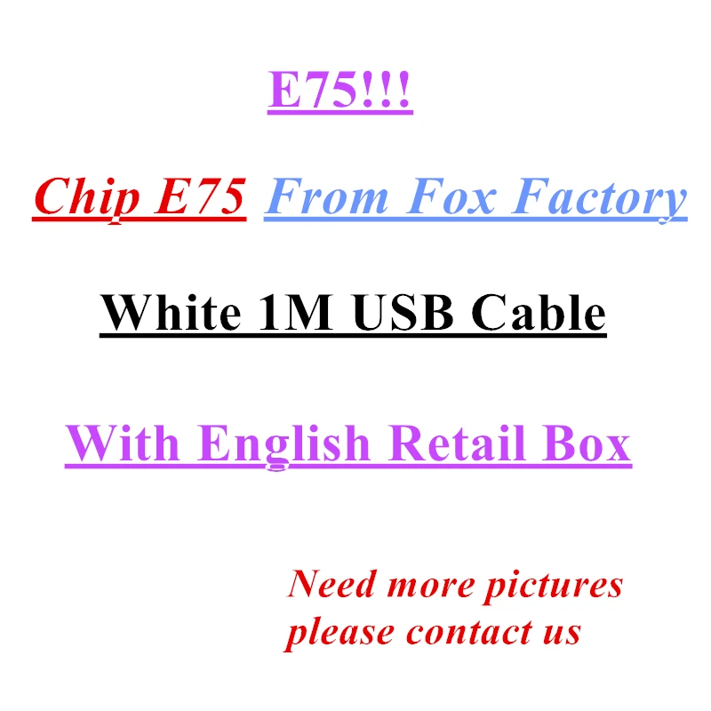 

10Pcs/lot Original 8ic 1M/3FT 2m/6FT E75 Chip USB Data Cable Charger For 5 5S 6 6s 7 7plus 8 8plus X With Retail box