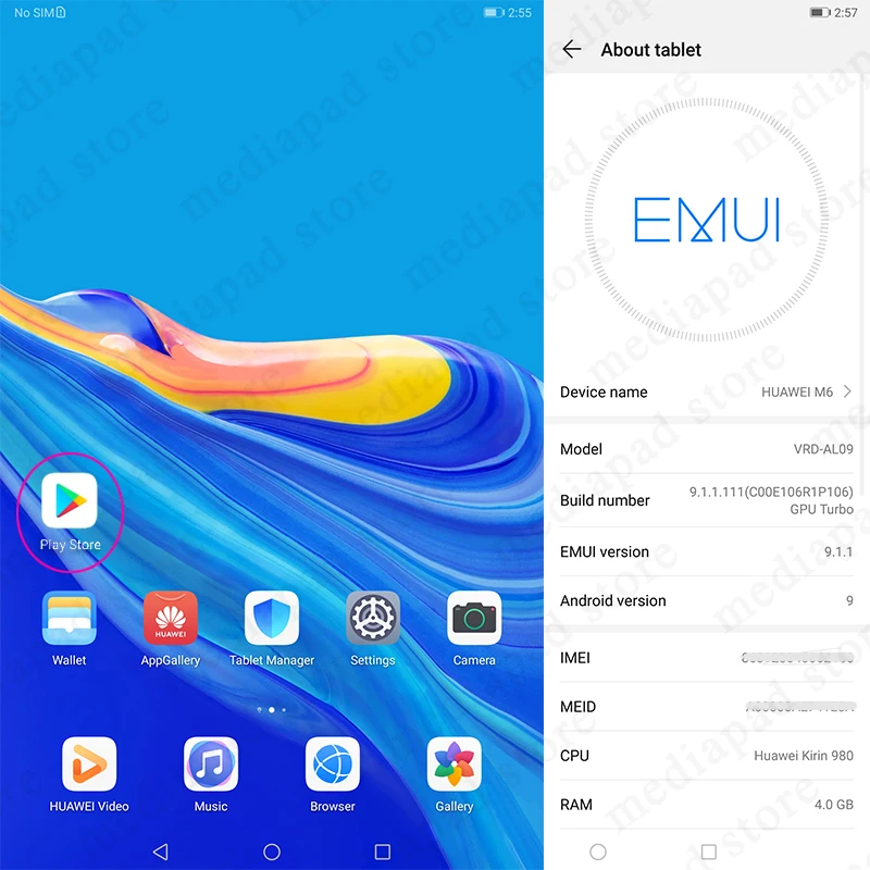 Игровой планшет Huawei Mediapad M6 8 4 дюйма ядер + 64/128 ГБ Android 9 0 графический процессор Turbo 3