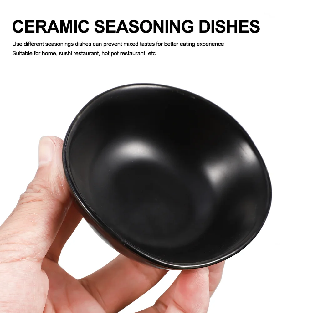 

4 Pcs Exquisite Seasoning Dishes Ceramic Seasoning Bowls Durable Dipping Bowls