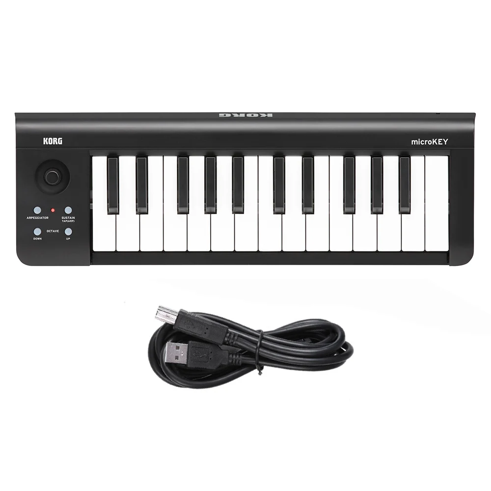 Компактный USB MIDI контроллер с клавиатурой 25 клавиш питание от совместим iPhone iPad Mac