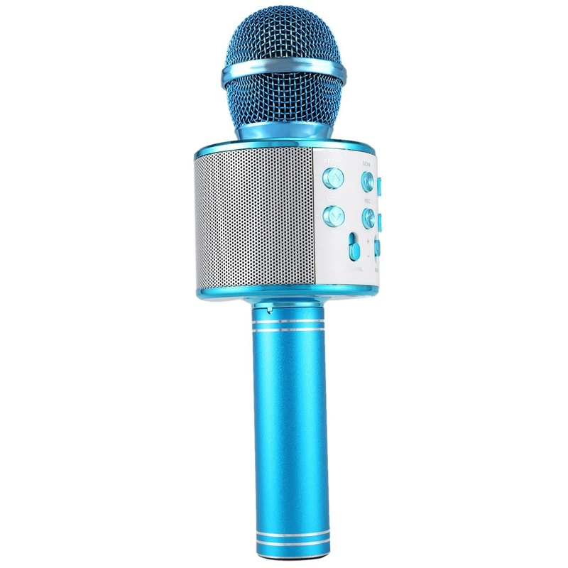 2 Pcs Wireless Karaoke Microphone Portable Bluetooth Mini Home KTV for Music Playing and Singing Speaker Player Selfie PHONE PC |
