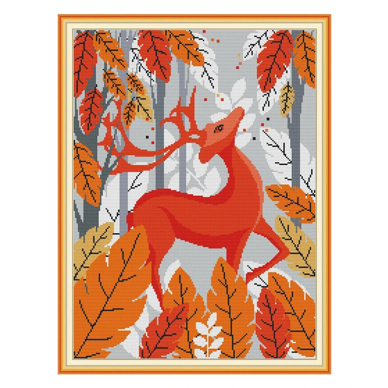 

Deer King Cross-stitch Embroidery Kits Counted Stamped Canvas 14CT 11CT DIY Hangmade Needlework Chinese Cross Stitch Sets