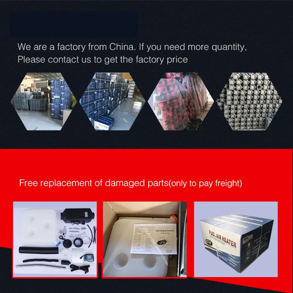 Воздушный дизельный топливный обогреватель с ЖК дисплеем 12 В 5000 Вт одним