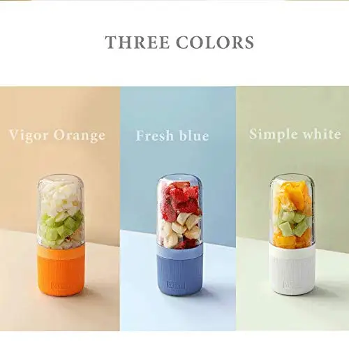 

FJH new 3 color light shaker mixer slow shaker juicer mini portable USB charging juice (Vigor orange)