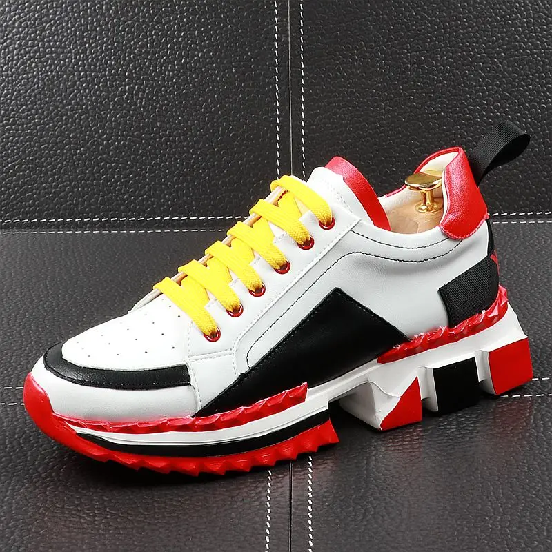 Роскошные мужские модные повседневные туфли летние дышащие кроссовки с толстой