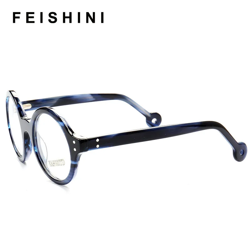 Очки Feishini в винтажном стиле для мужчин и женщин круглые оптические аксессуары