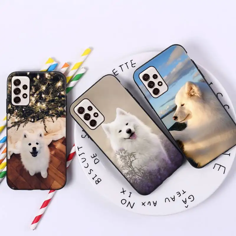 

Cute animal Samoyed Puppy dog Phone Case For Samsung galaxy A S note 10 12 20 32 40 50 51 52 70 71 72 21 fe s ultra plus