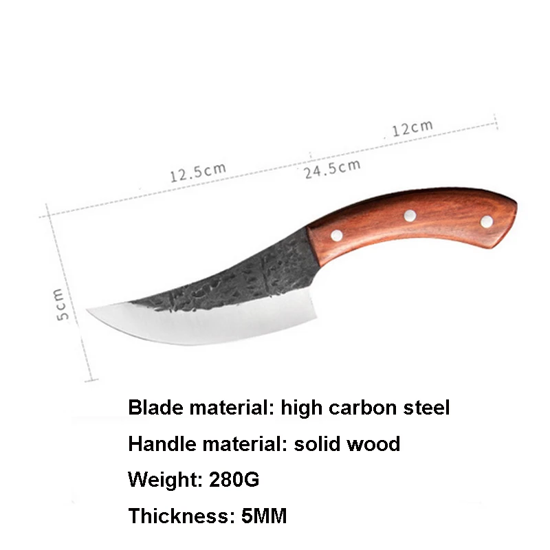 

UNeefull Japanese High carbon steel forging knife hand-made by chef tang, sliced with kitchen knife, butcher knife