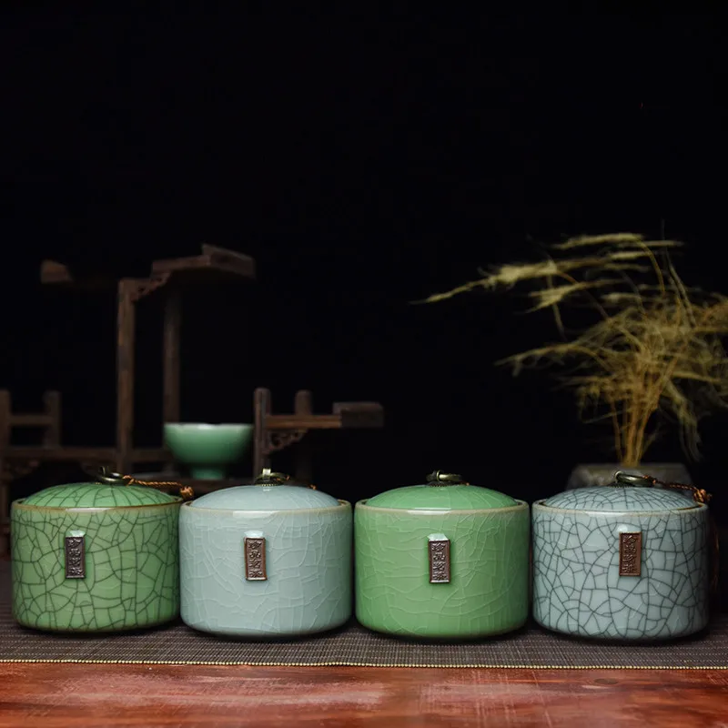 Герметичные чайные банки Longquan Celadon, упаковка для чая, портативная Чайная Коробка для путешествий, чайная банка, чайная баночка, резервуар для хранения
