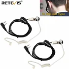 Акустическая трубка RETEVIS с микрофоном PTT, 2-контактные наушники, гарнитура для рации Kenwood TYT Baofeng 888s UV-5R UV-82 RT22 H777 RT5R