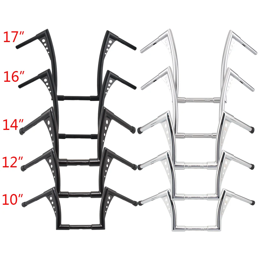 Мотоциклетные 10 &quot12&quot 14 &quot16&quot 17 &quotRise 1 1/4&quot широкие Тяговые стержни руль APE