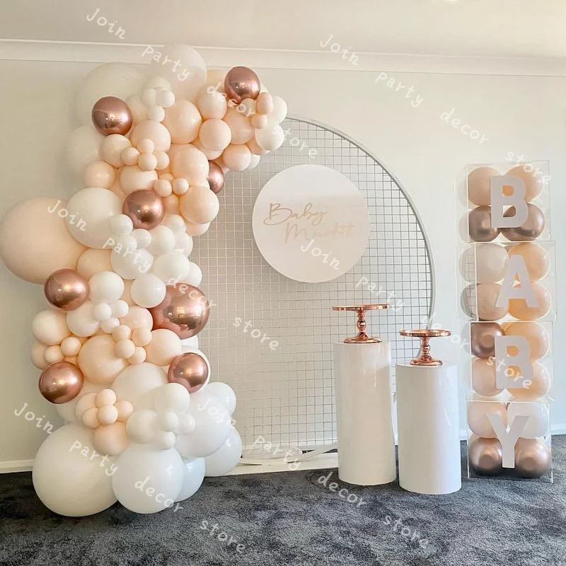 

Румяна воздушный шар для свадьбы юбилея вечеринки воздушные шары-гирлянды Arch двойной кремовый персик 30th Свадебные украшения для дня рожден...