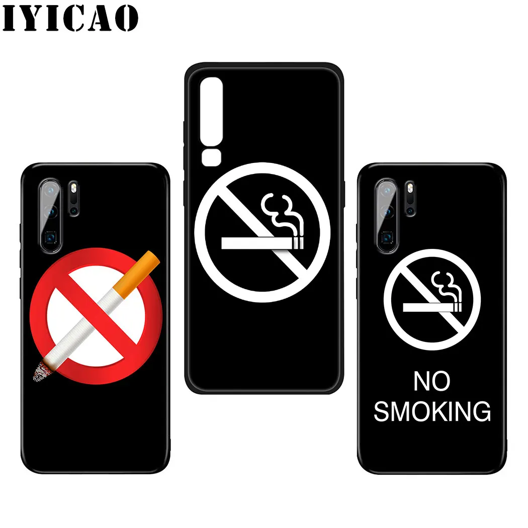 No smoking Soft Silicone Case for Huawei P Smart Z Plus 2019 P30 P20 P10 Lite Pro Phone Cover |