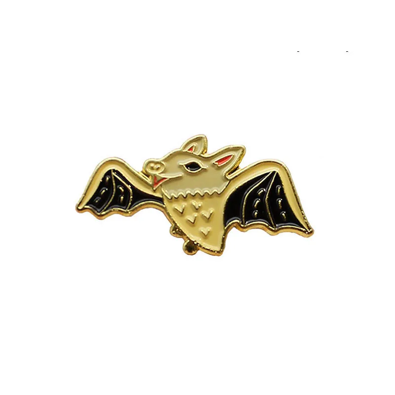 

Happy Little Bat Shape Cartoon Pins Backpack Collar DIY Accessories Badge Brooch For Friends Gifts