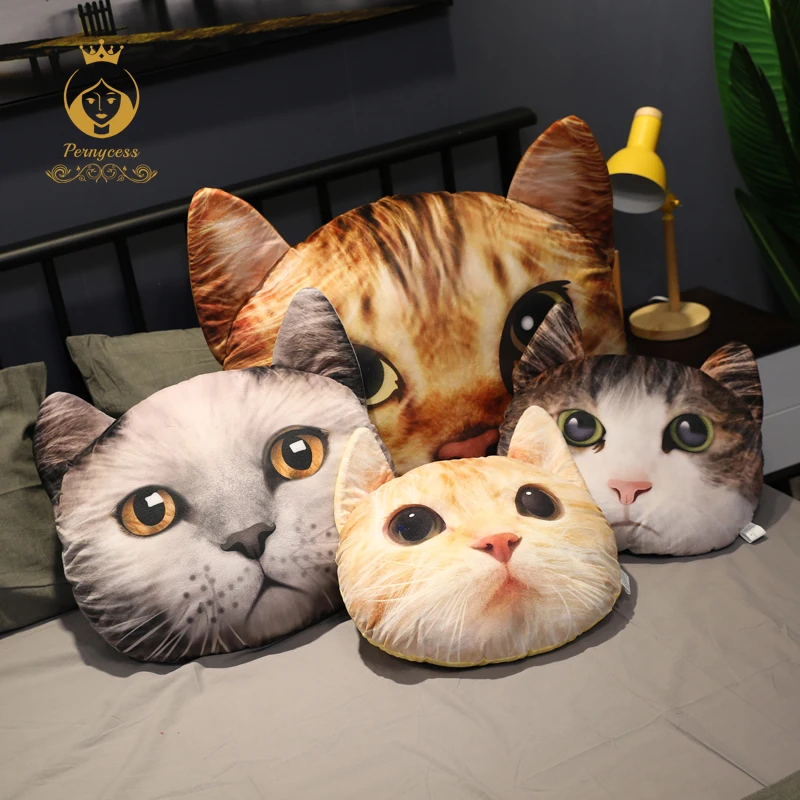 Подушка в виде головы кота 3D 40/50/65 см 1 шт. | Игрушки и хобби