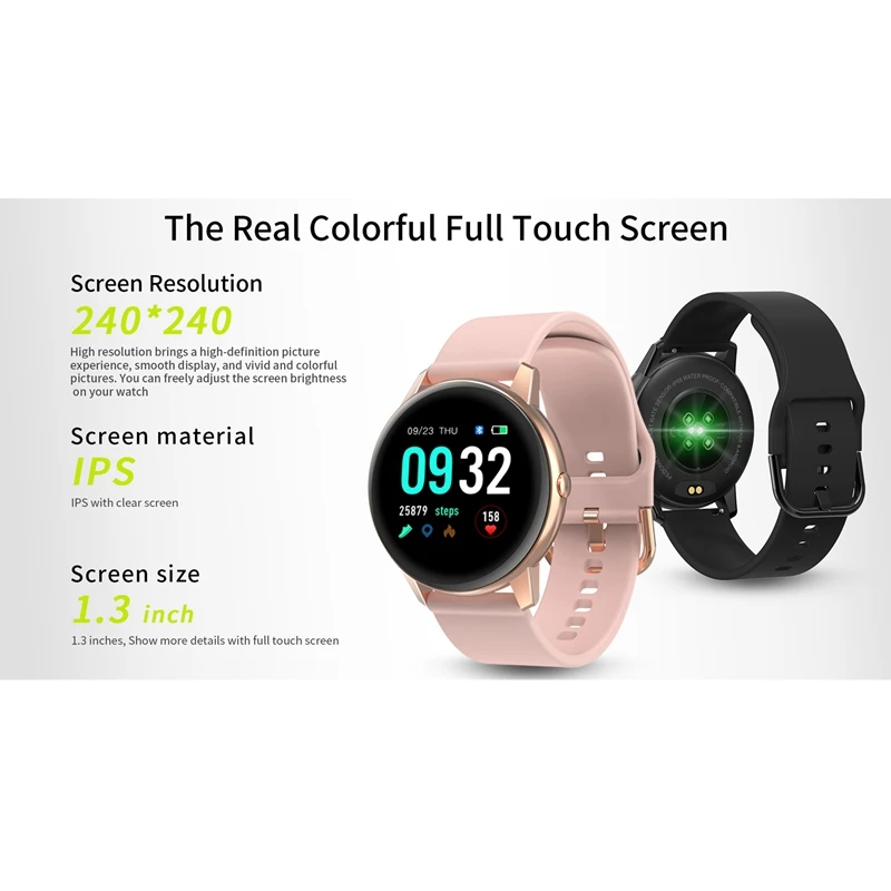 

R3 Smart Watch Sport Watch Man Women Contact Screen Operation Waterproof Bluetooth Fitness Watch, 1.3 Inch