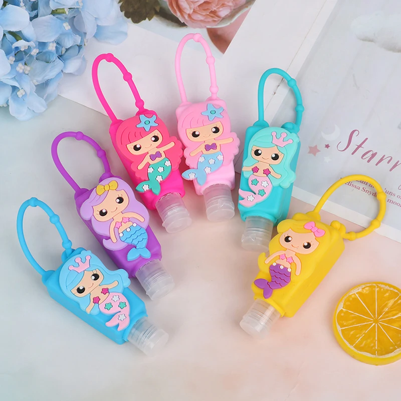 

30ml Embossed Cute Colored Cartoon Owl Shape Silicone Mini Hand Sanitizer Detachable Cover Travel Portable Refillable Bottle
