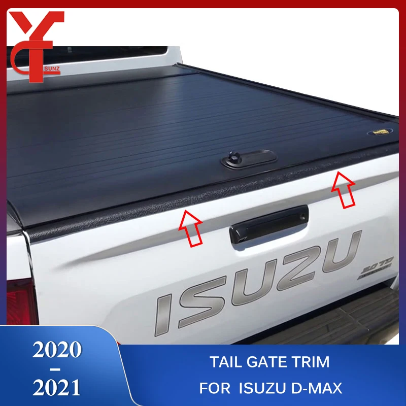 

Tail Gate Trim For Isuzu Dmax 2020 2021 Accessories Car Rail Guard Over Rail Load Bed Liner Textured Black Exterior Parts YCSUNZ
