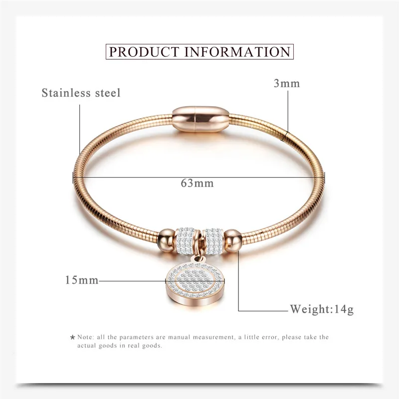 Новый высококачественный браслет Mostyle монета магнит застежка змеиная цепочка 316L