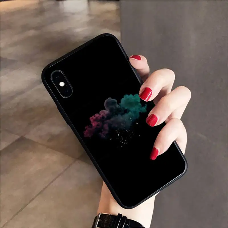 

Babaite Black background small pattern font Phone Case for samsunga30 s 40 s8 20 huaweinova7pro 8x honor 10i redminote8pro
