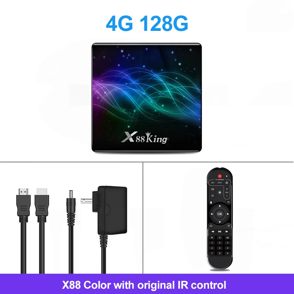 Color x88 king ТВ-приставка LEMADO Amlogic S922X Android 9,0 BT 5,0 4GB 128GB 4K Youtube Netflix Google голосовой помощник X88 King Android tv Box - Цвет: Color x88 king