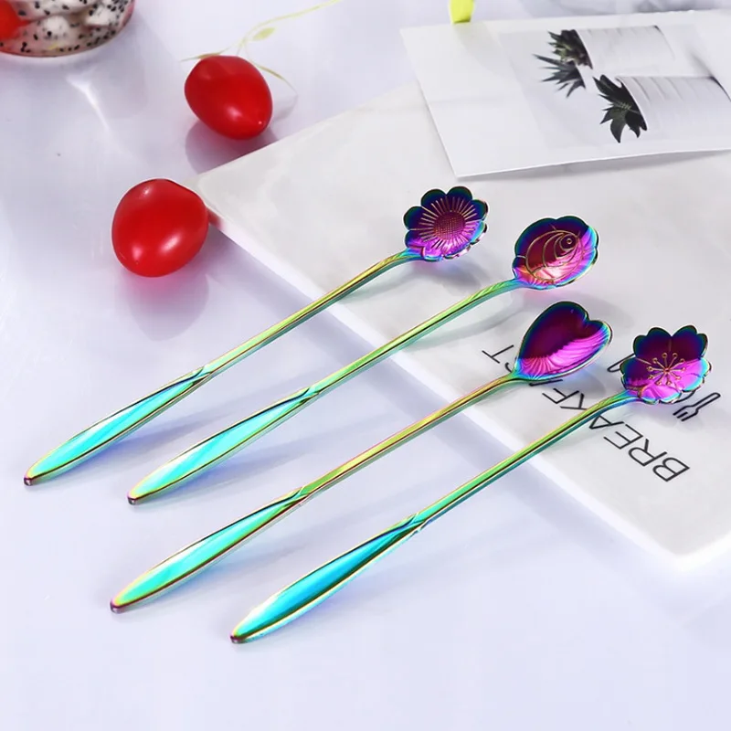 Stainless Steel Spoon With Long Handle Ice Coffee Tea Home Kitchen Tableware Spoons | Дом и сад