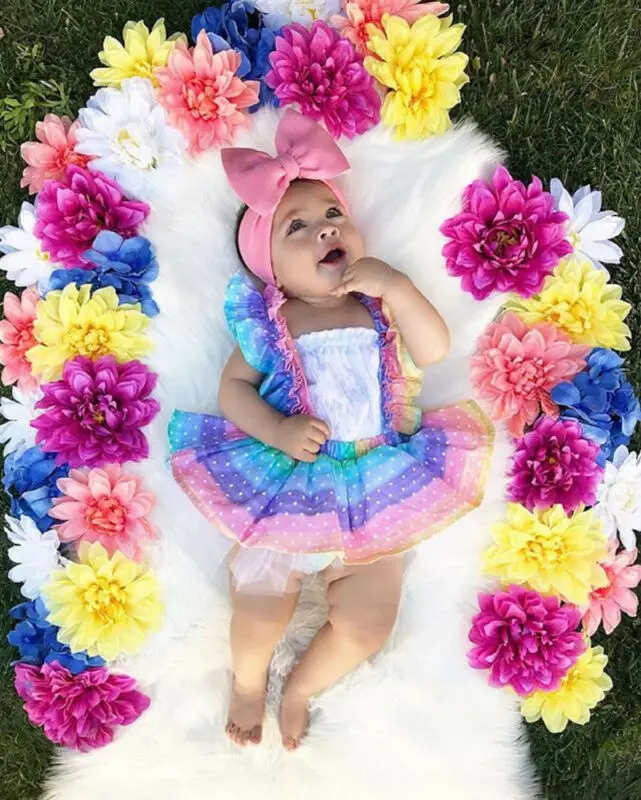 Коллекция 2019 года брендовая одежда для новорожденных девочек с радугой жилет