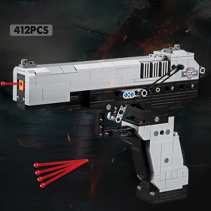 

412pcs Wandering Earth Signal Gun Building Blocks Set Technical DIY Shooting Game Bricks City Toys For Children Kids