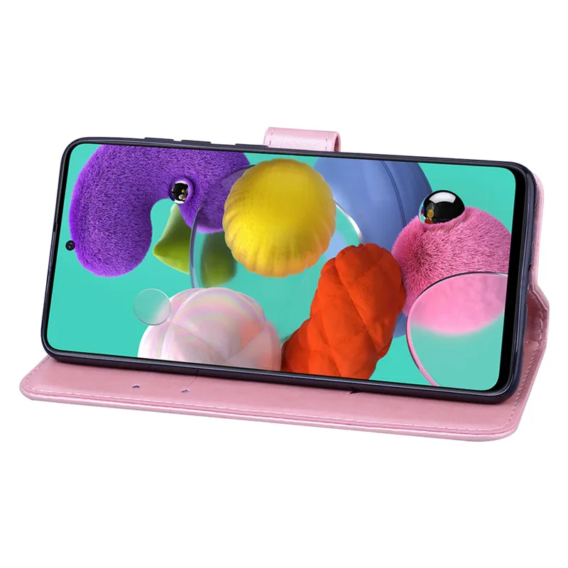 Чехол для Samsung Galaxy A51 A515F Роскошный кожаный флип-чехол с держателем карт чехол